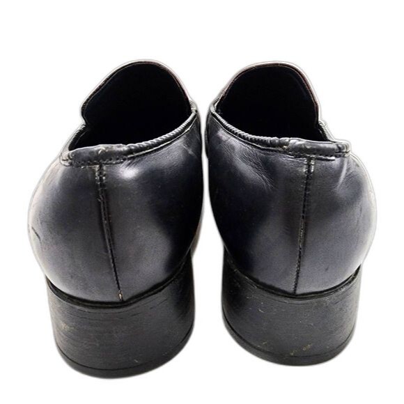 Brighton Sarah Brown Croc Embossed and Black Leather Slip On Loafers Size 8.5 - Picture 4 of 9